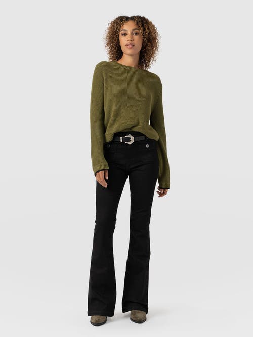 Saint + Sofia Bowie Stretch Flare Jeans In Black