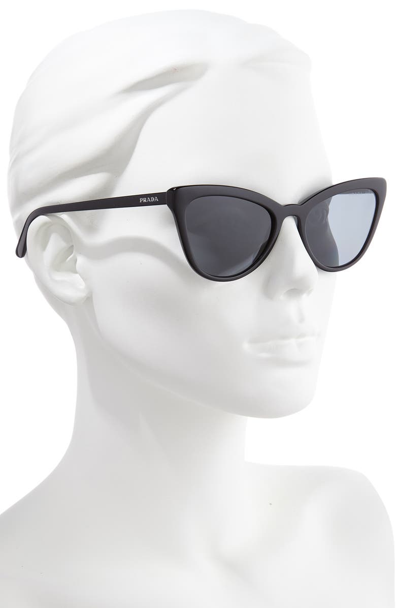 Prada 56mm Polarized Cat Eye Sunglasses, Alternate, color, 