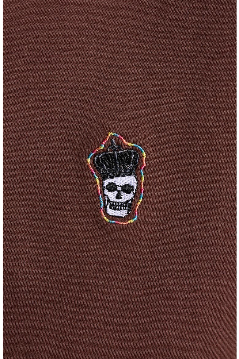 Damien V-Neck T-Shirt, Alternate, color, BROWN