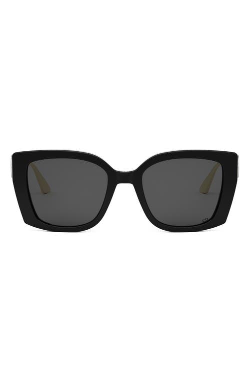 Dior 30montaigne S13i Sunglasses In Shiny Black/smoke