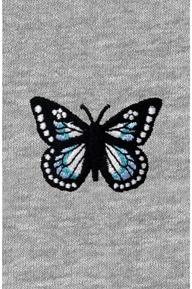 Butterfly Relaxed Sweatshirt, Alternate, color, Heather Gray