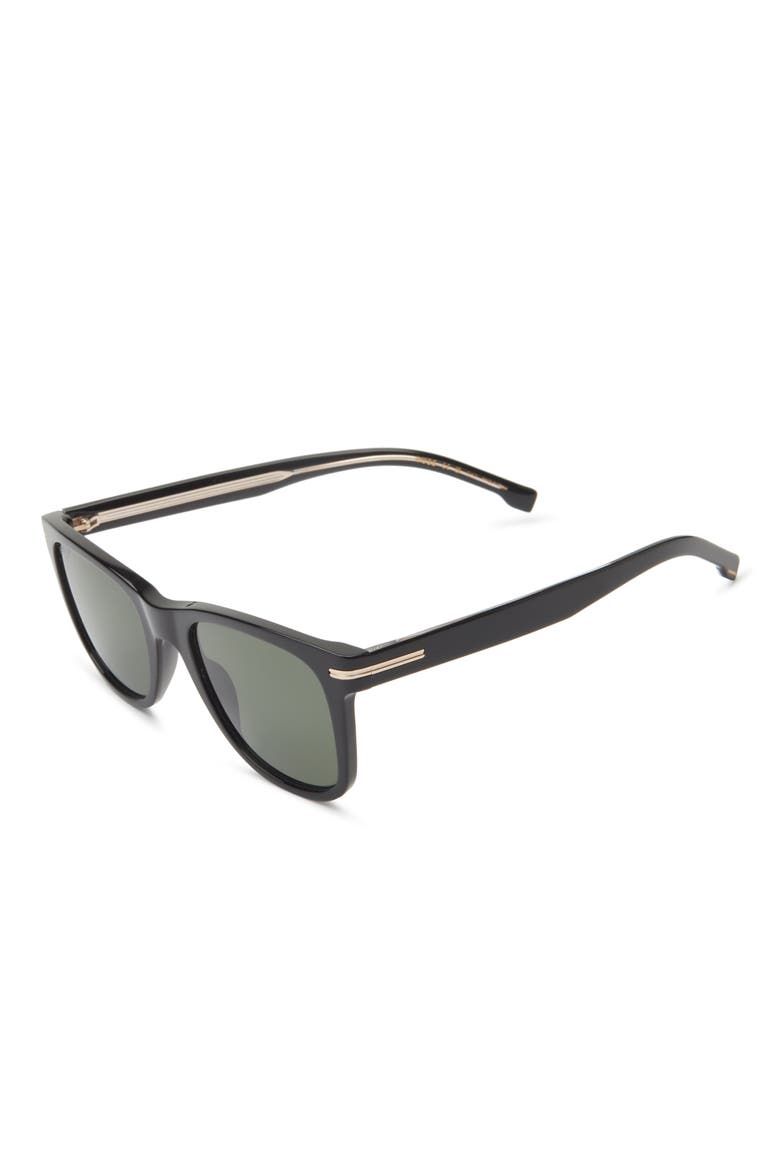 52mm Square Sunglasses, Alternate, color, BLACK