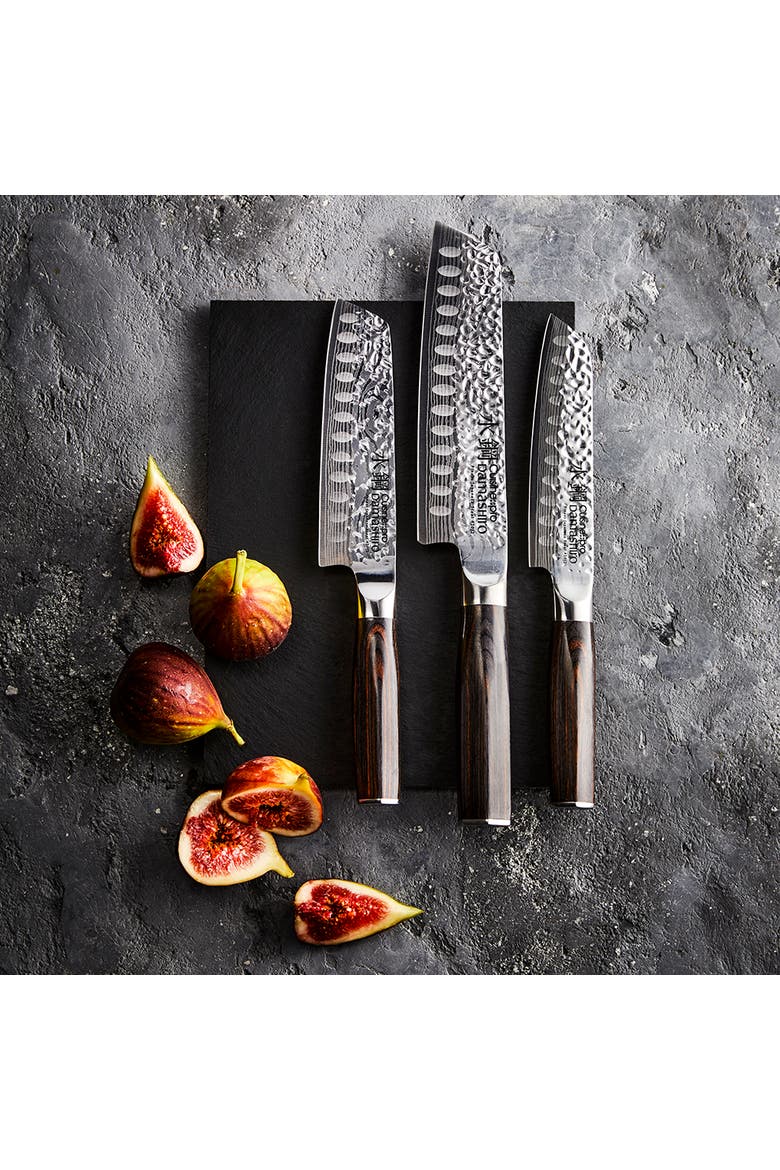 Damashiro EMPEROR® 3-Piece Santoku Set, Alternate, color, Silver