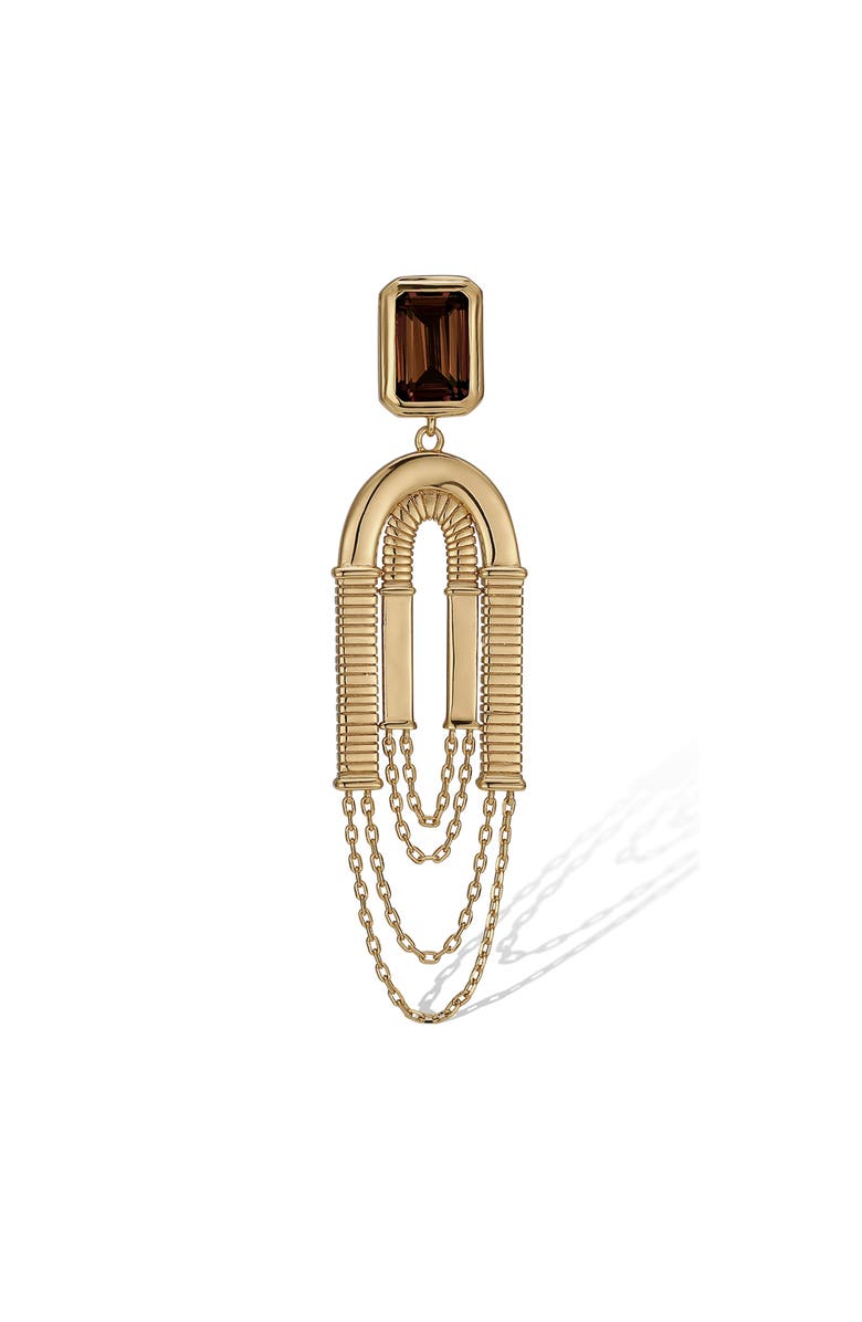 RC RETRO CHIC Olympieion Tassels Earrings, Alternate, color, Brown & Gold