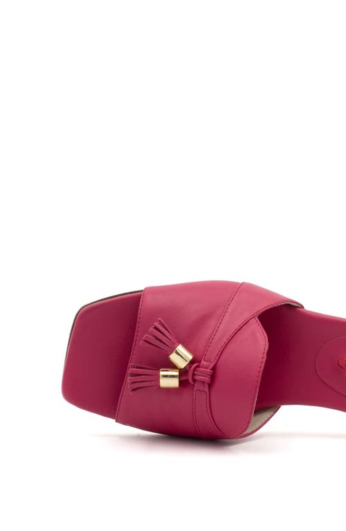 Amalfi By Rangoni Bussola Slide Sandal In Fuxia Parmasoft - Gold Met