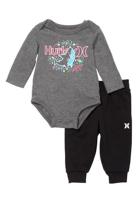 Shark Sky Long Sleeve Bodysuit & Joggers Set (Baby Boys)