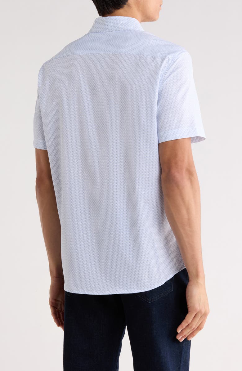 DKNY SPORTSWEAR Declan Short Sleeve Button-Up Shirt, Alternate, color, Kentucky Blue