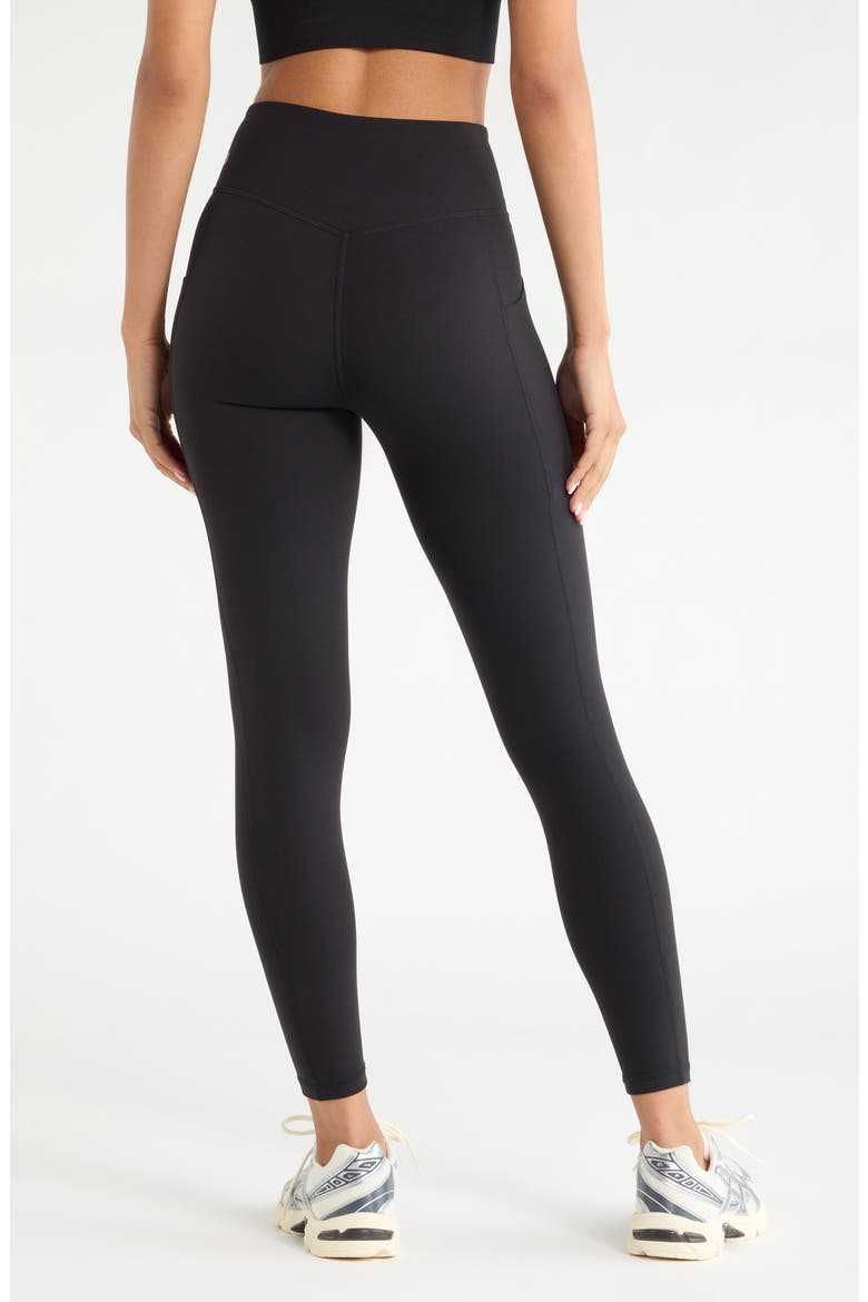 Studio Luxe High Waist Pocket Leggings, Alternate, color, BLACK
