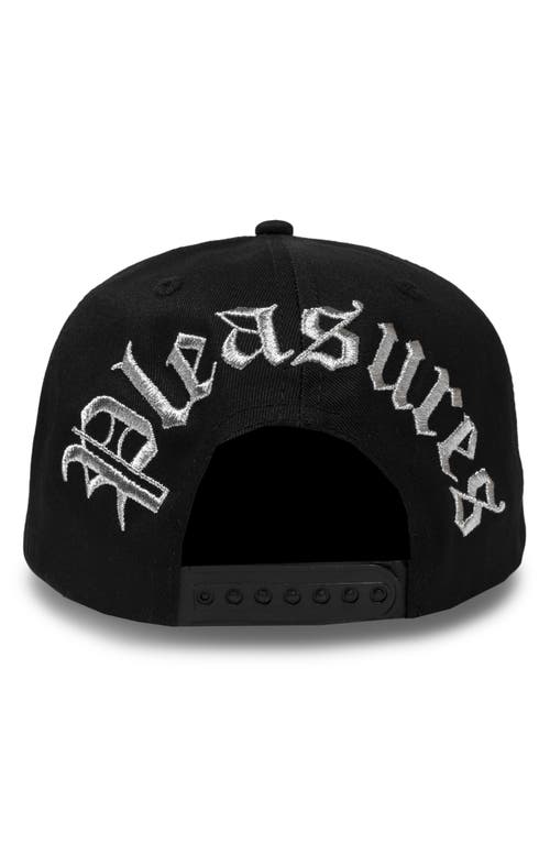 Pleasures Throwback Snapback Baseball Cap In Black