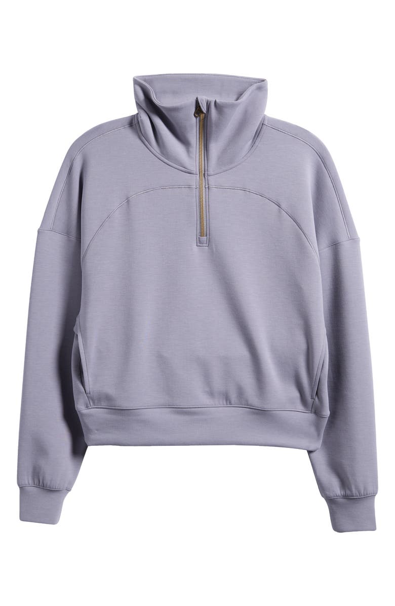 Rhone DreamGlow Half Zip, Alternate, color, Grey Silver