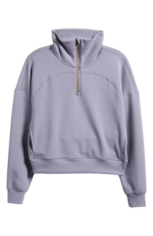 Rhone Dreamglow Half Zip In Grey Silver