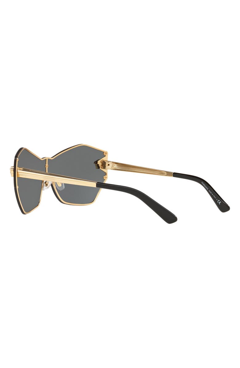 Versace Gradient Shield Sunglasses, Alternate, color, Gold