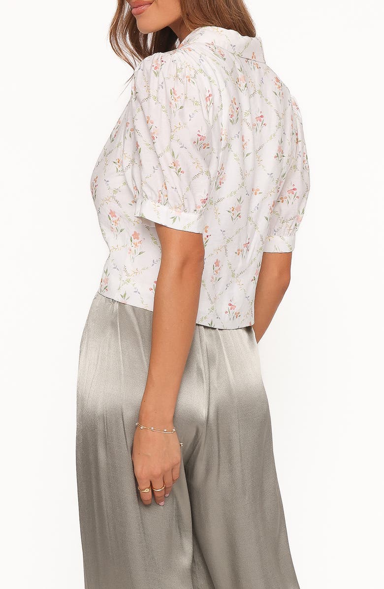 Petal & Pup Steele Button Front Top, Alternate, color, White Vintage Floral