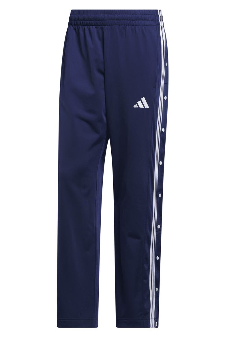 3-Stripes Snap Track Pants, Main, color, DARK BLUE