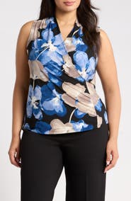 Anne Klein Faux Wrap Top