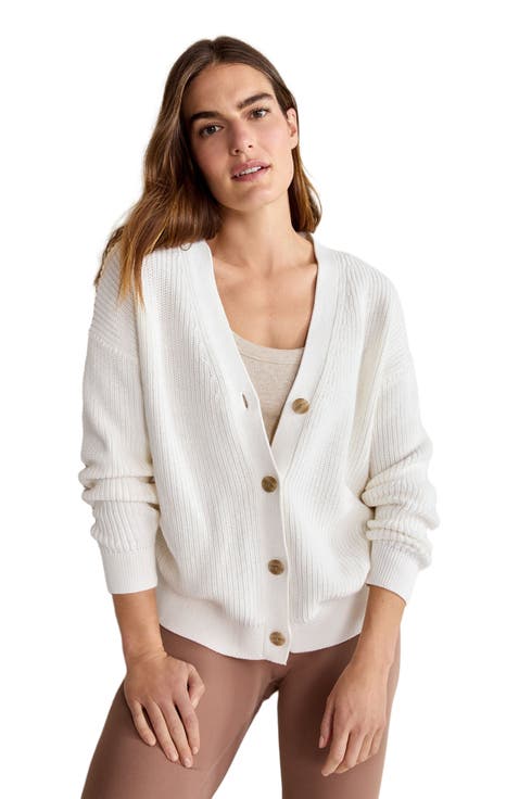 Organic Cotton Shaker Stitch Cardigan