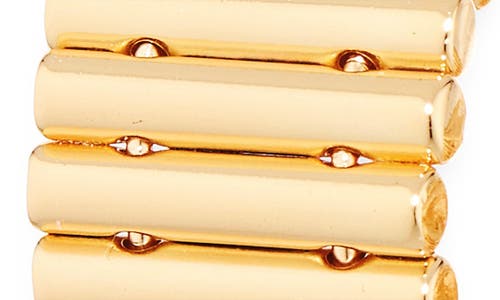 Sterling Forever Harla Ribbed Hoop Earrings In Gold