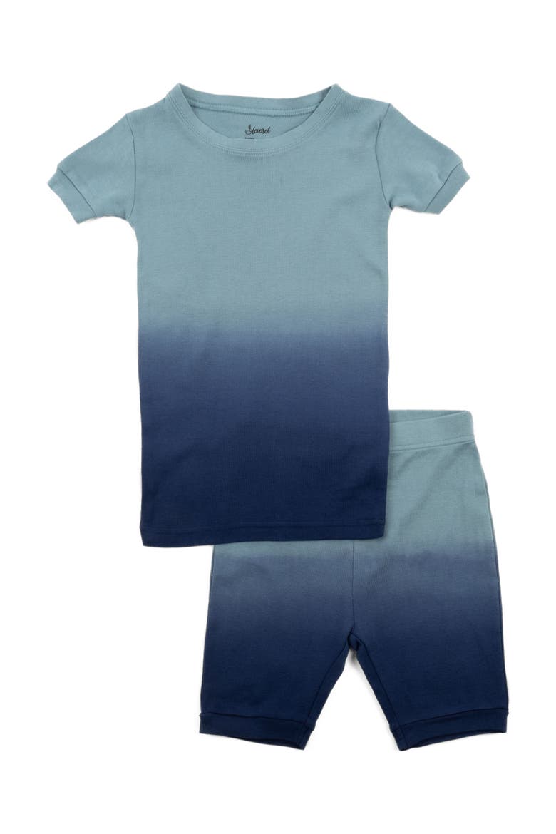 Kids Short Sleeve Cotton Tie Dye Matching Family Pajamas, Main, color, Tie Dye Blue