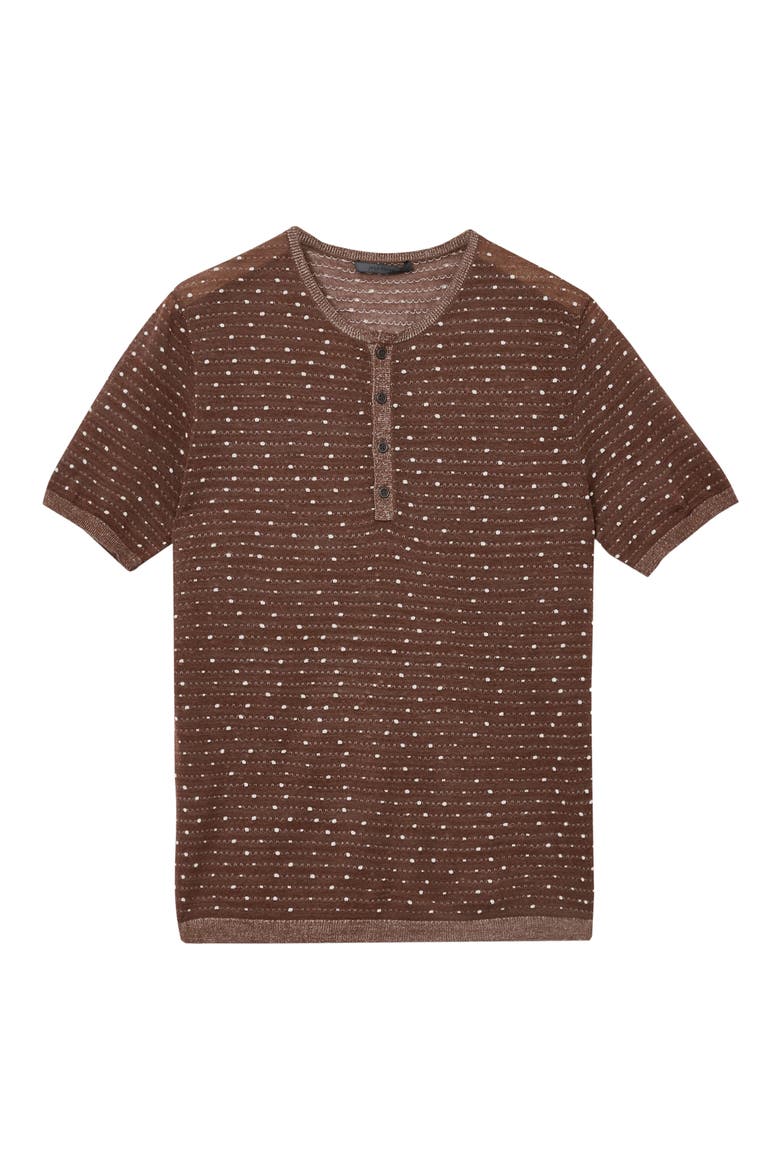 Cabras Wool Short Sleeve Henley Sweater, Alternate, color, HAZELNUT