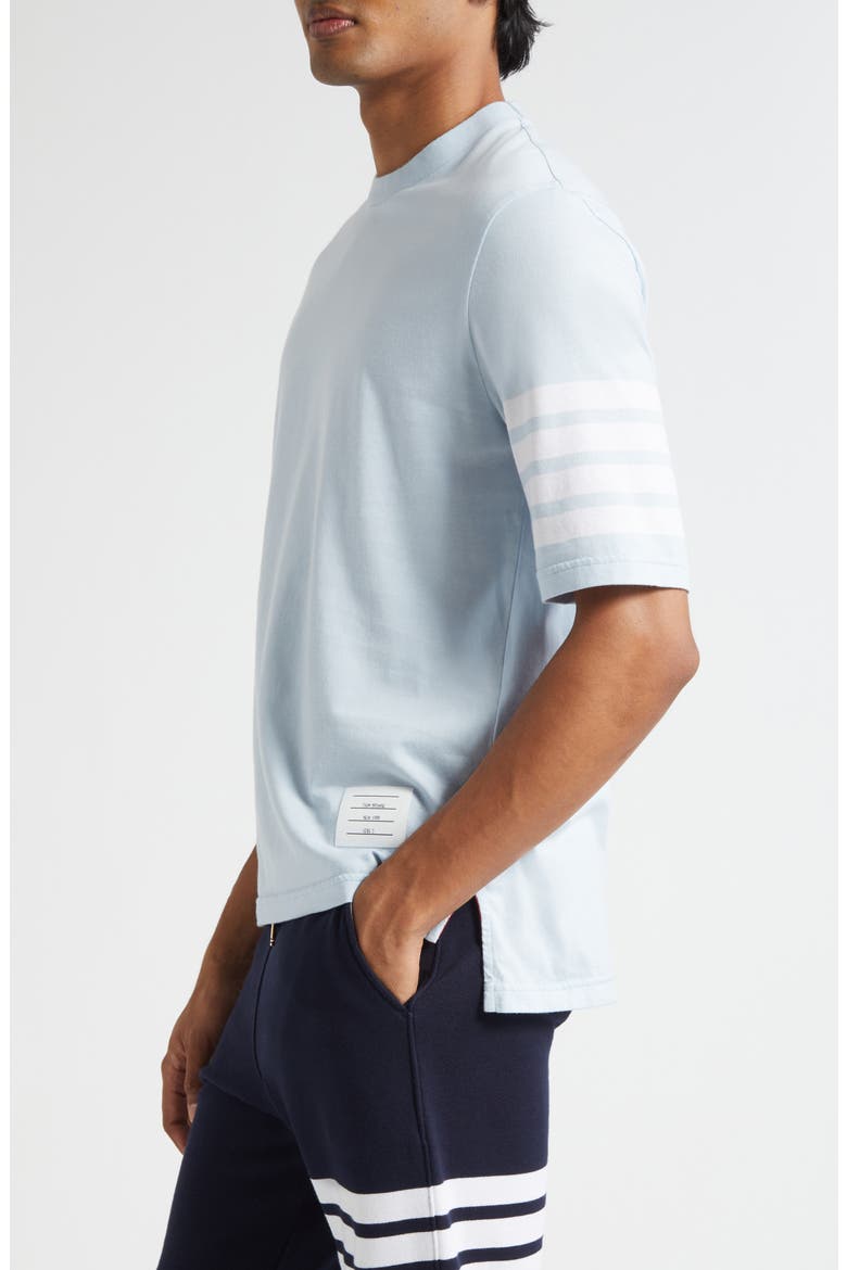 4-Bar Cotton Jersey T-Shirt, Alternate, color, LIGHT BLUE