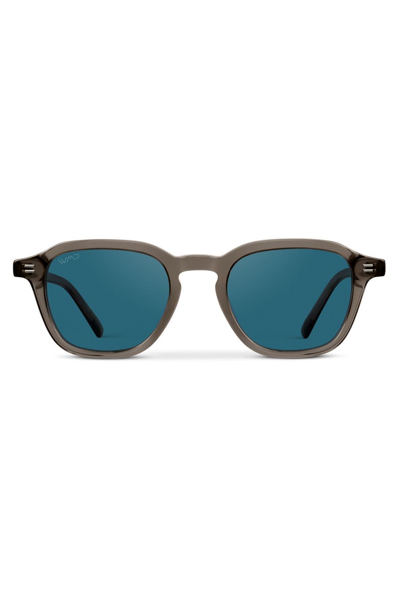 Silas - 48mm Square Polarized Sunglasses, Main, color, Crystal Gunmetal