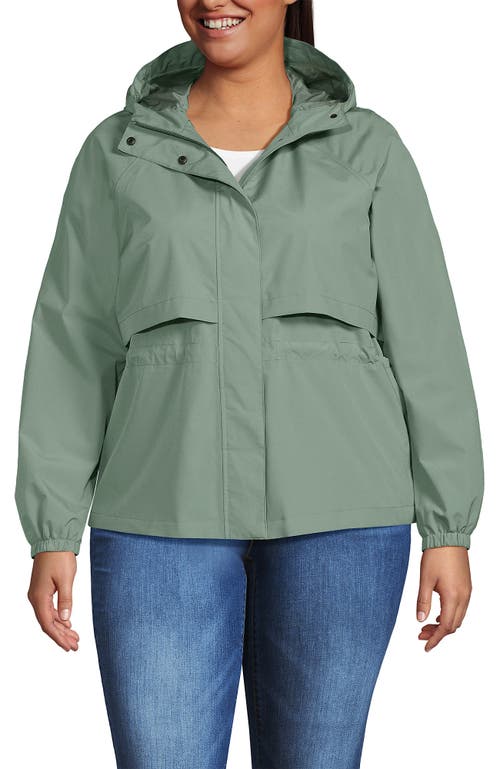 LANDS' END LANDS' END PLUS SIZE SQUALL PACKABLE RAIN JACKET 