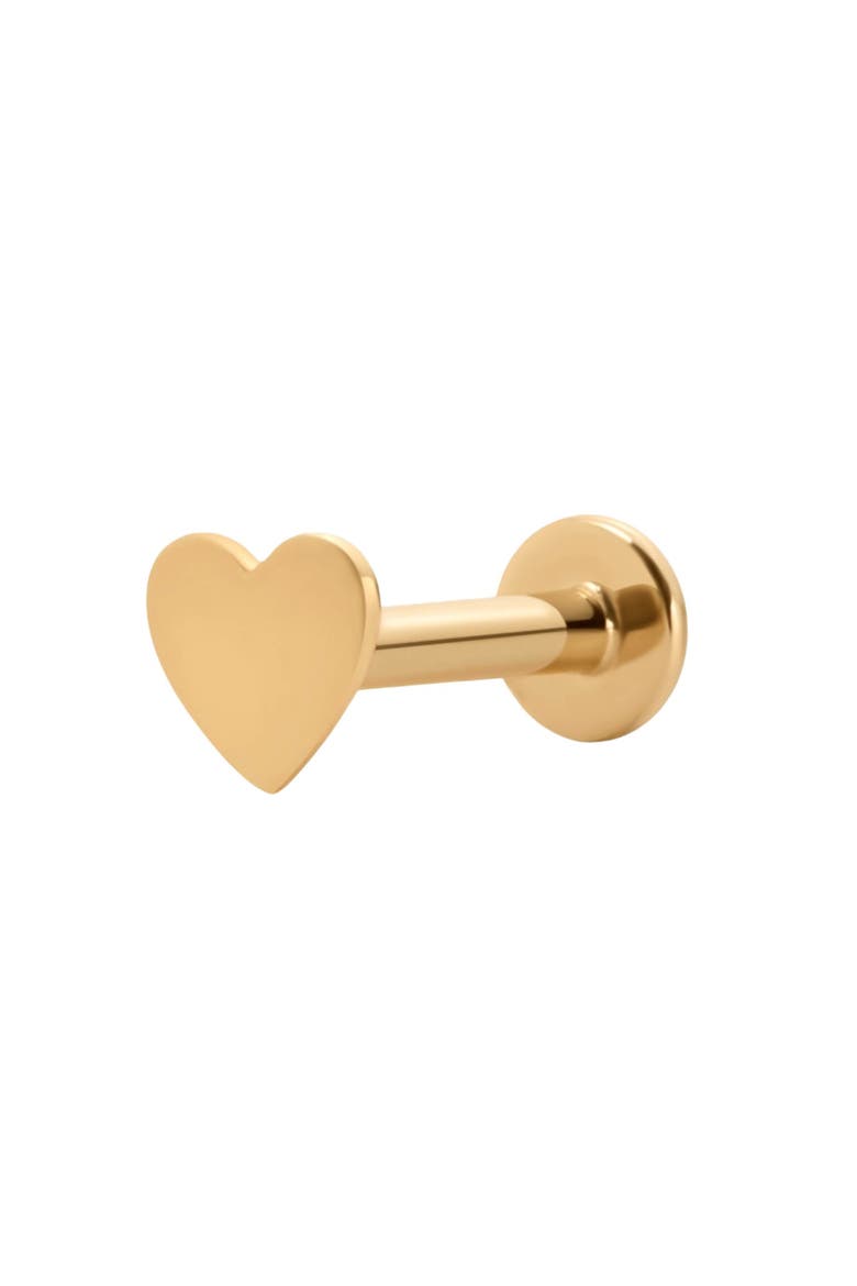 14k Heart Stud Earring, Main, color, 14k Solid Gold - Single