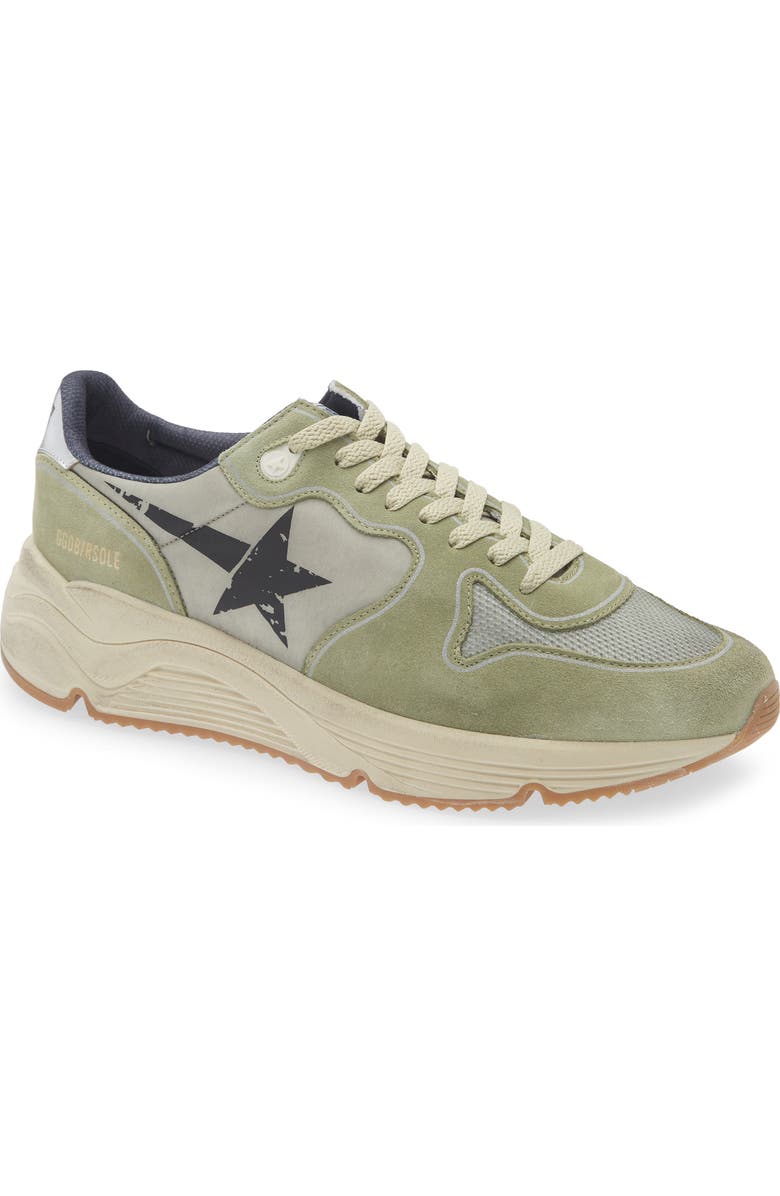 Golden Goose Running Sole Sneaker, Main, color, Sage Green/Black/Platinum