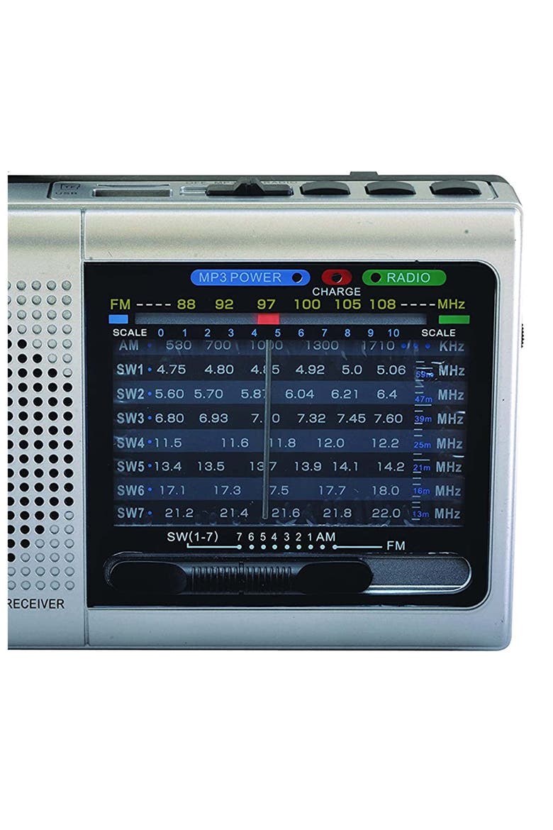 9 Band Radio with Bluetooth, Alternate, color, Silver