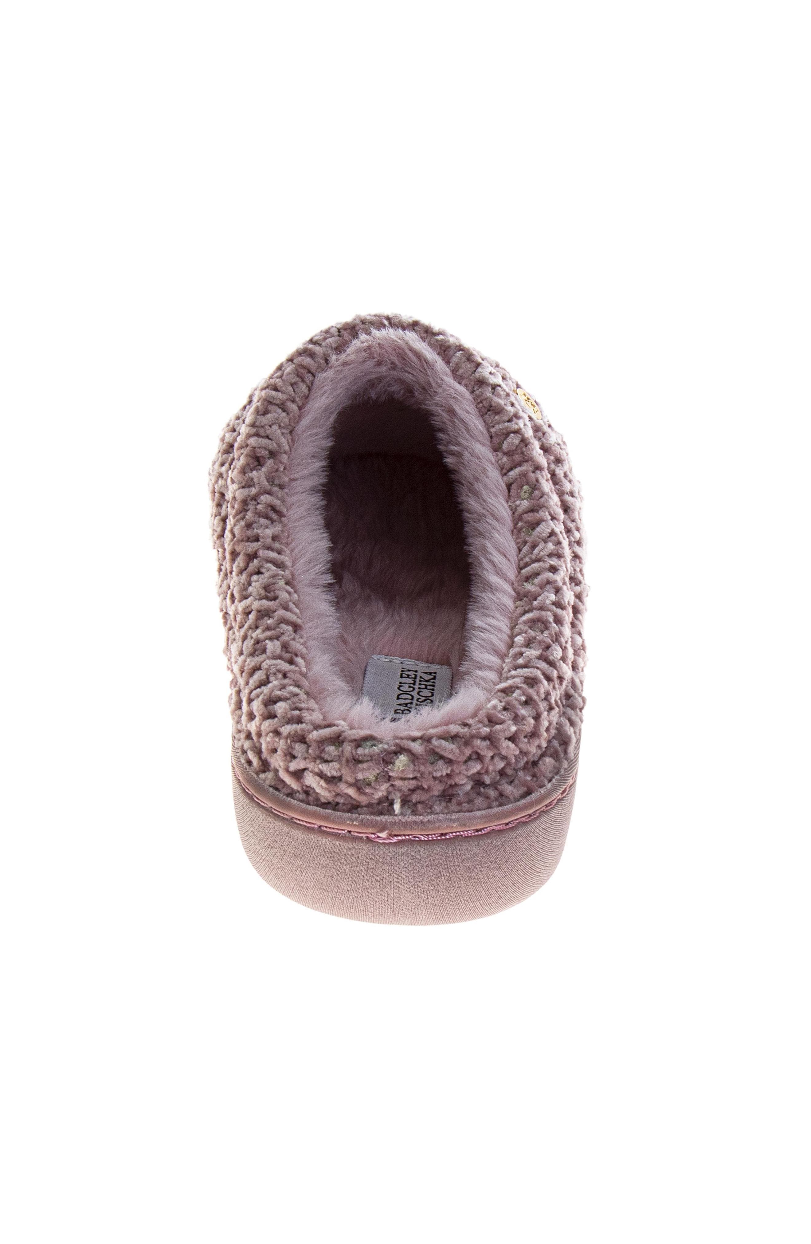 Womens Sparkling Ribbon Slippers, Alternate, color, PINK