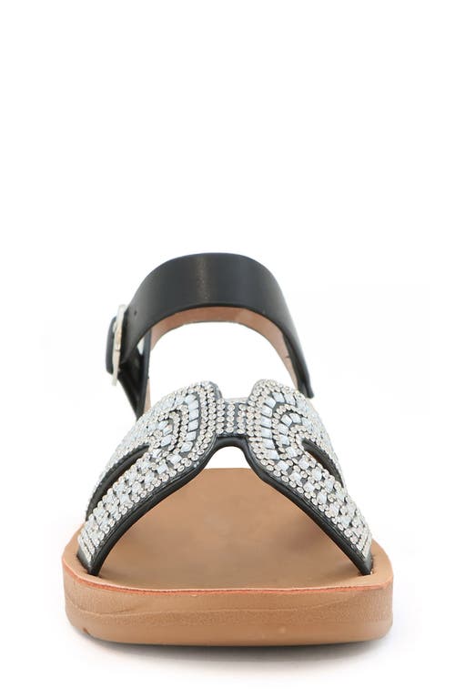 Yoki Kids' Embellished Sandal In Black