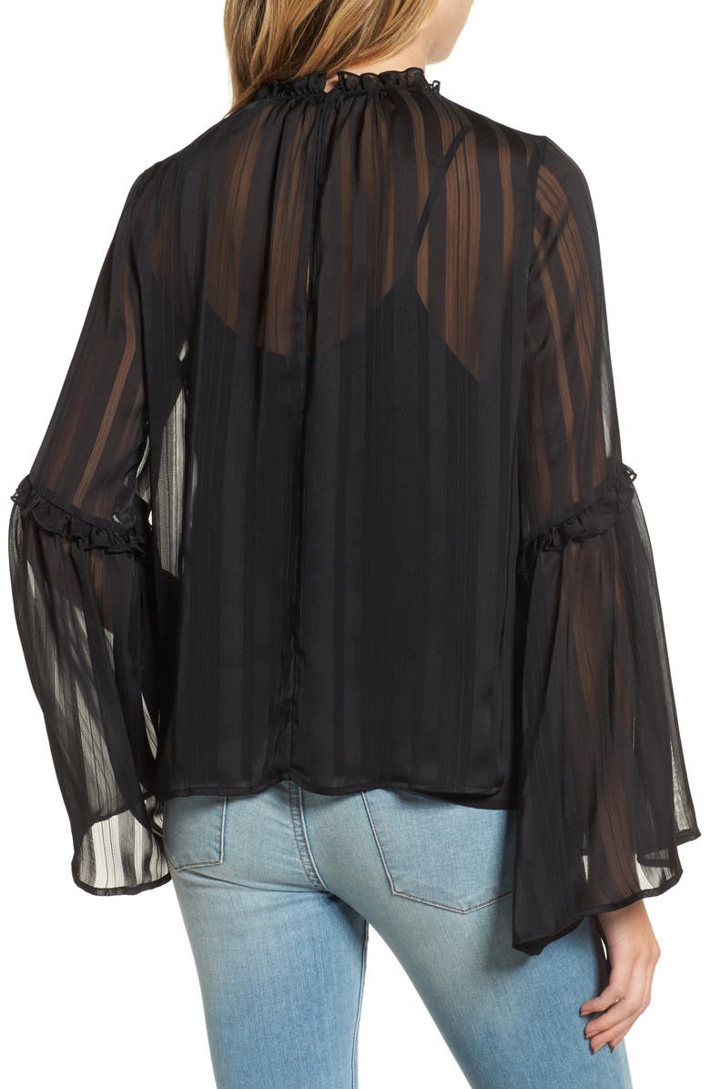 All in Favor Shadow Stripe Blouse, Alternate, color, 