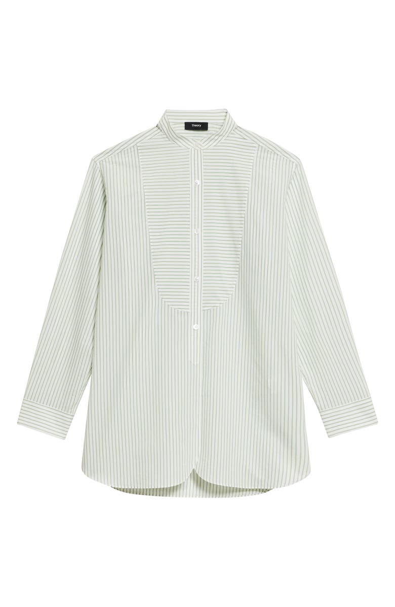 Theory Stripe Tunic Shirt, Alternate, color, Green Multi