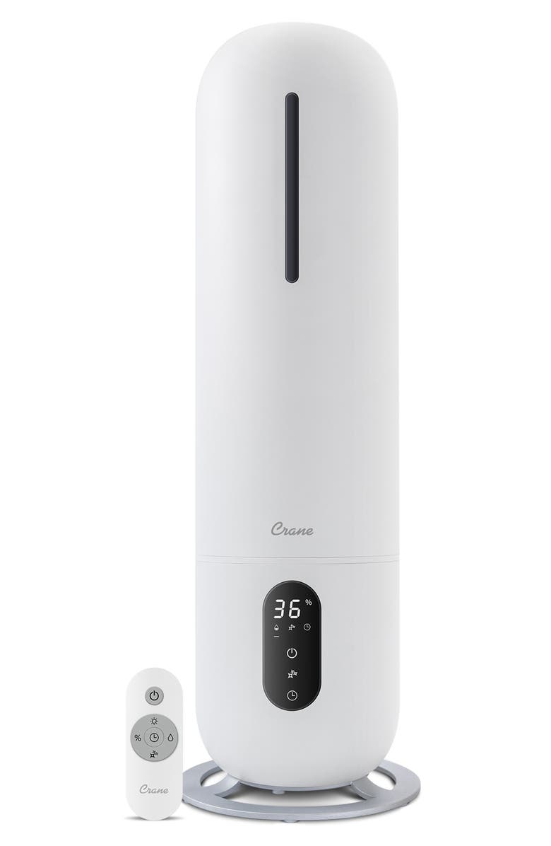 Crane Air Ultrasonic Cool Mist Tower Humidifier, Main, color, White