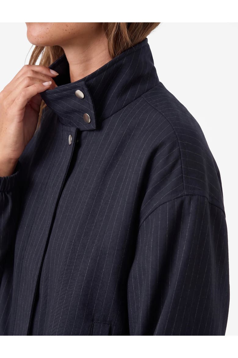 Oversized Bomber Jacket, Alternate, color, MARINE STRIPE