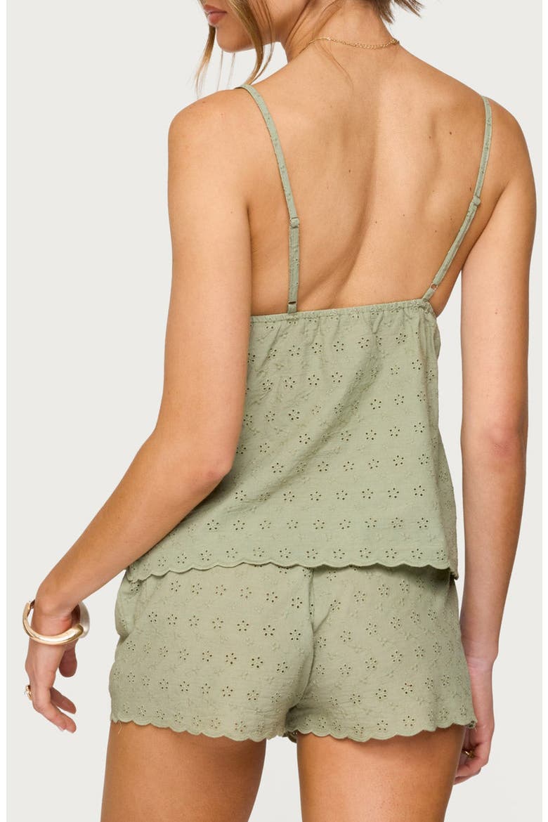 Talula Eyelet Babydoll Camisole, Alternate, color, OLIVE