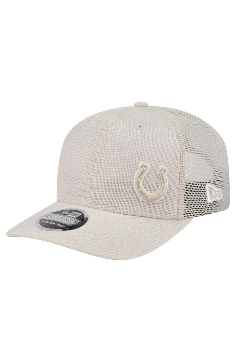 New Era Men's New Era Natural Indianapolis Colts Flawless 9SEVENTY Stretch-Snap Hat, Main, color,