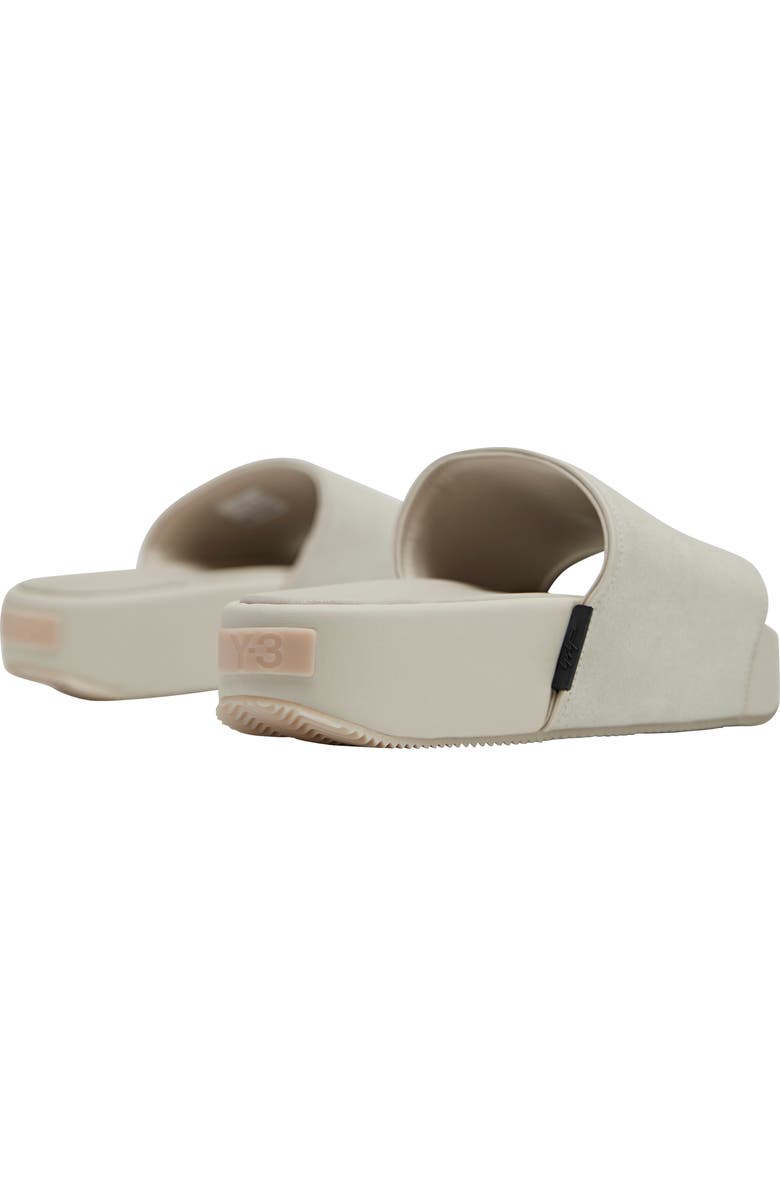 Y-3 Leather Slide Sandal, Alternate, color,