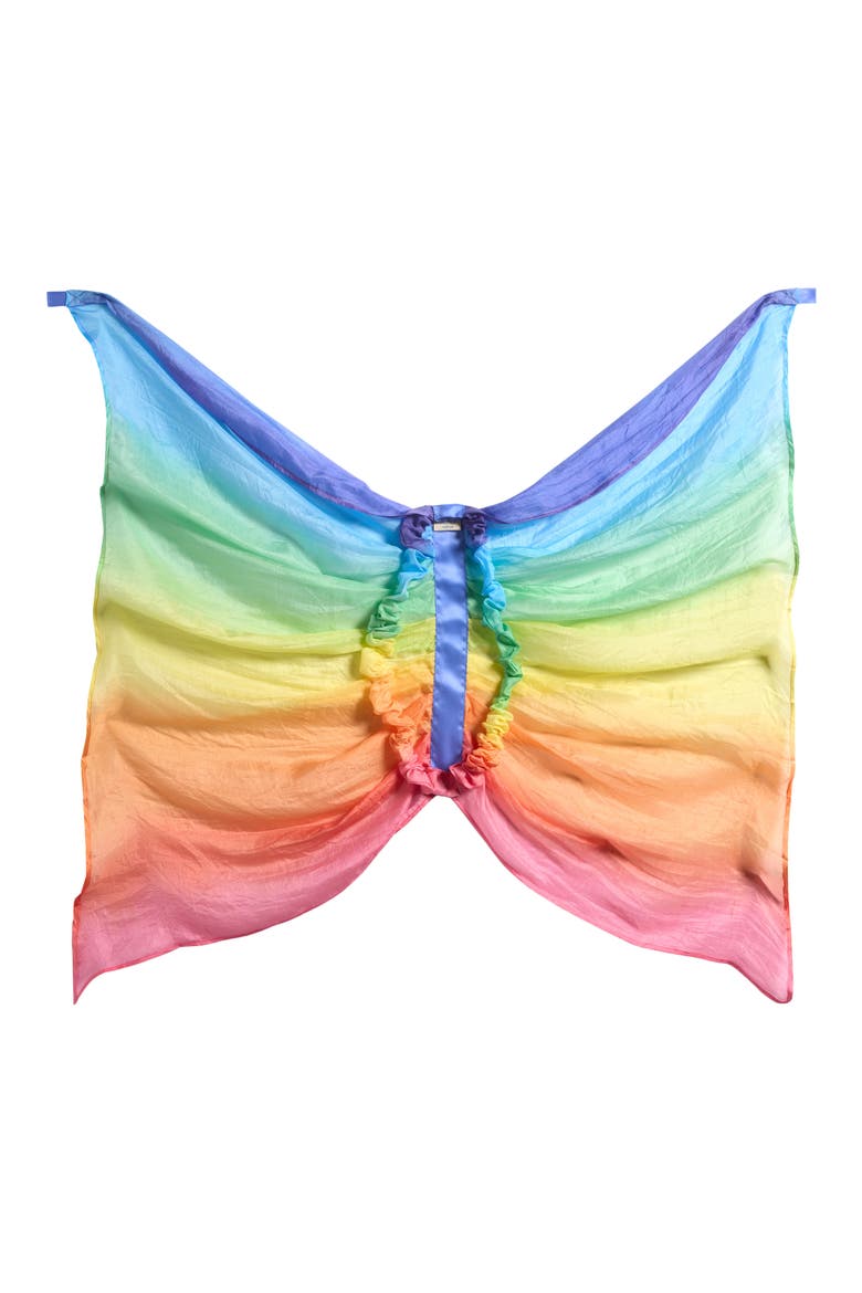 Kids' Rainbow Silk Fairy Wings, Alternate, color, RAINBOW