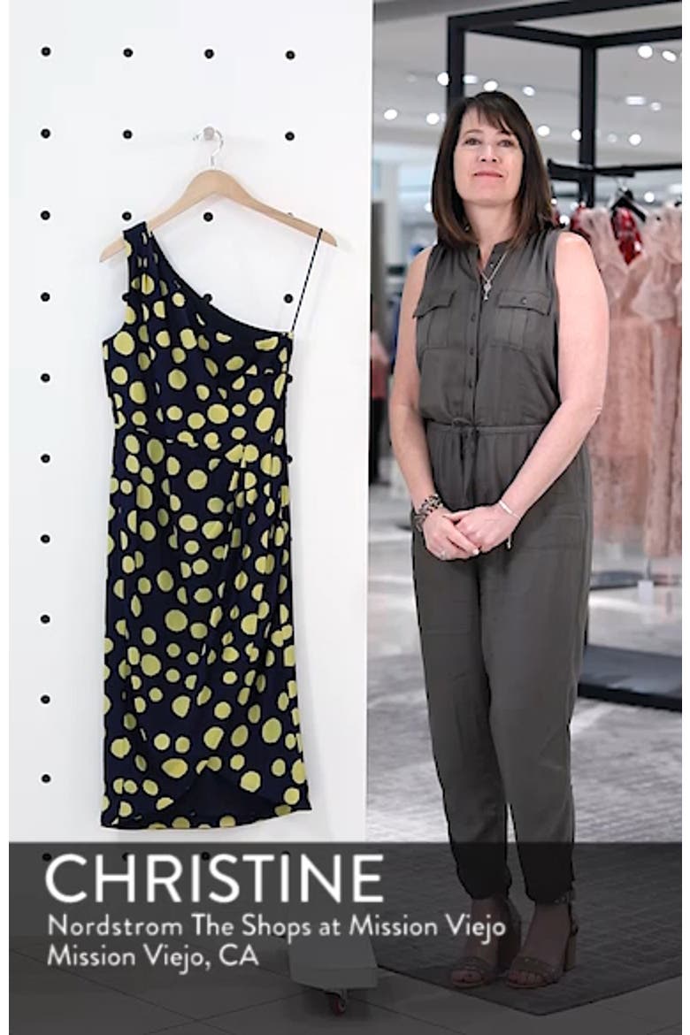 Polka Dot One-Shoulder Silk Dress video