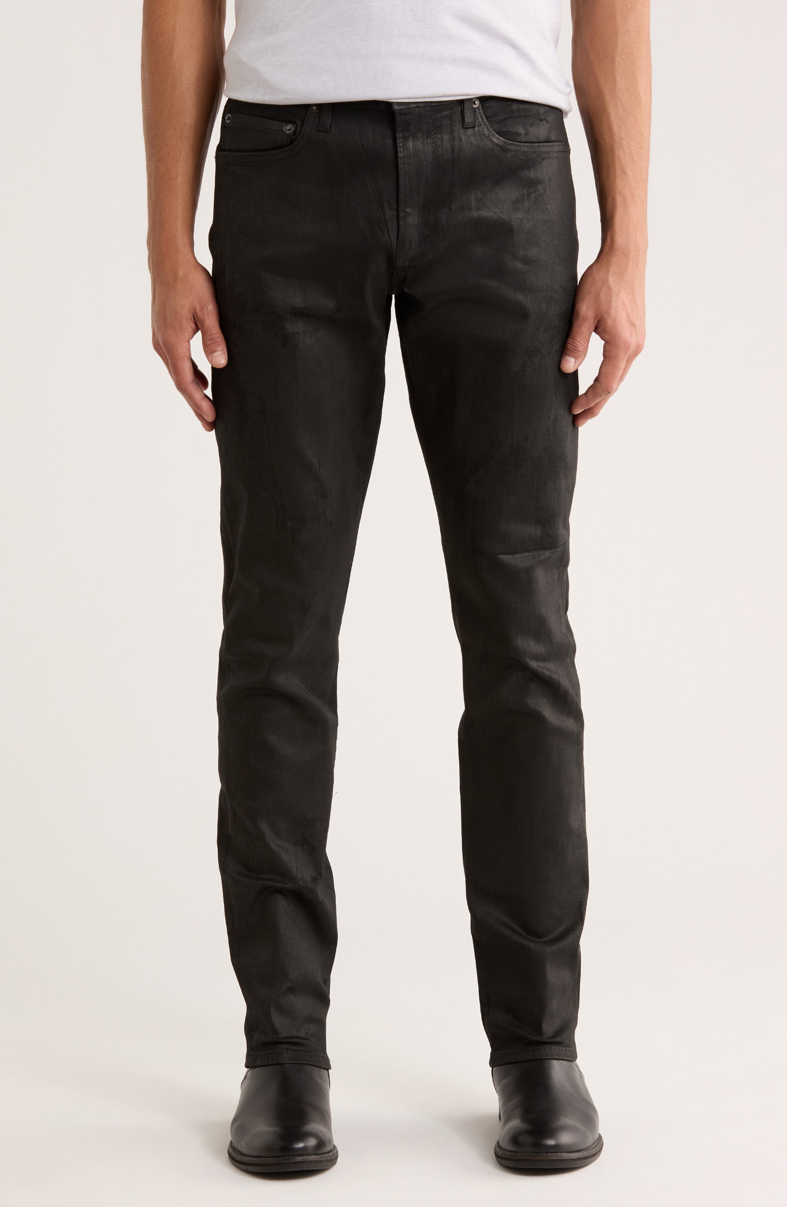 John Varvatos Coated Slim Fit Jeans