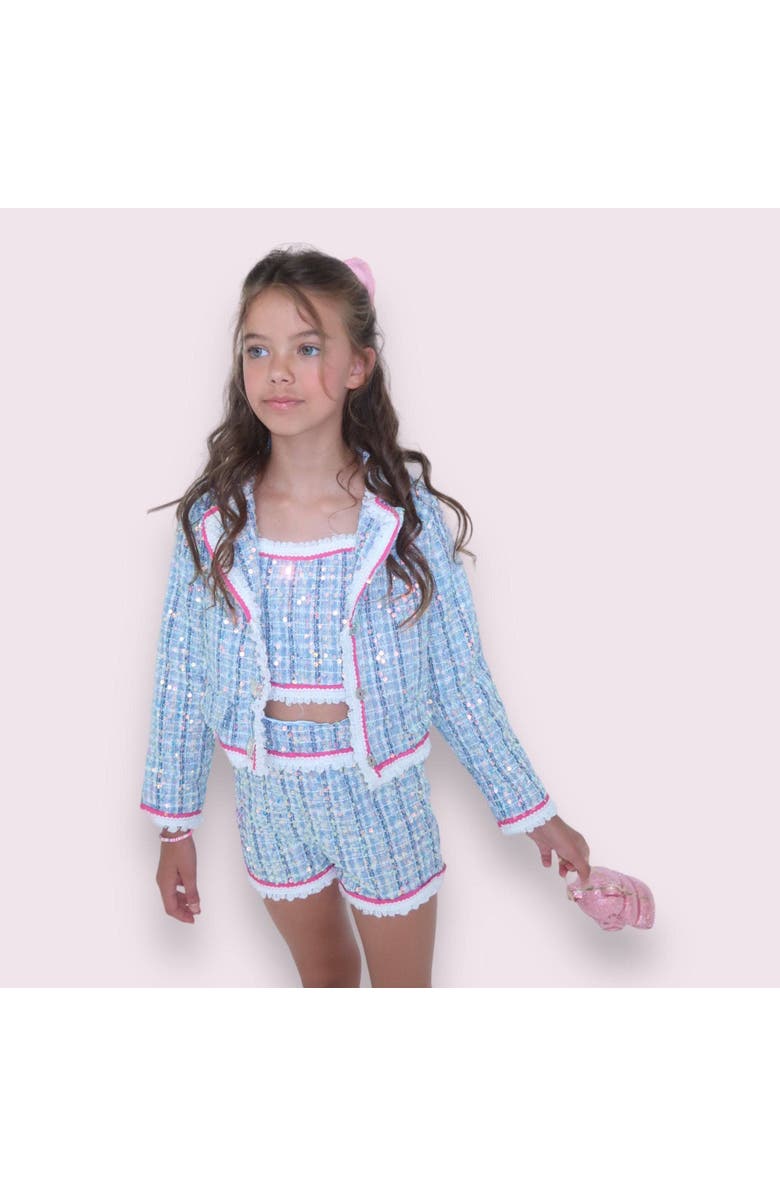 Lola + The Boys 3 in 1 Plaid Coco Suit, Main, color, Blue