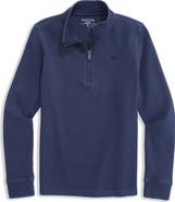 vineyard vines Kids' Coastline Garment Dyed Quarter Zip Pullover