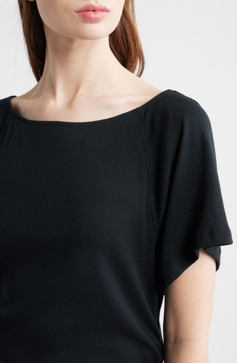 Free People Lucy Off-the-Shoulder T-Shirt, Alternate, color, Black