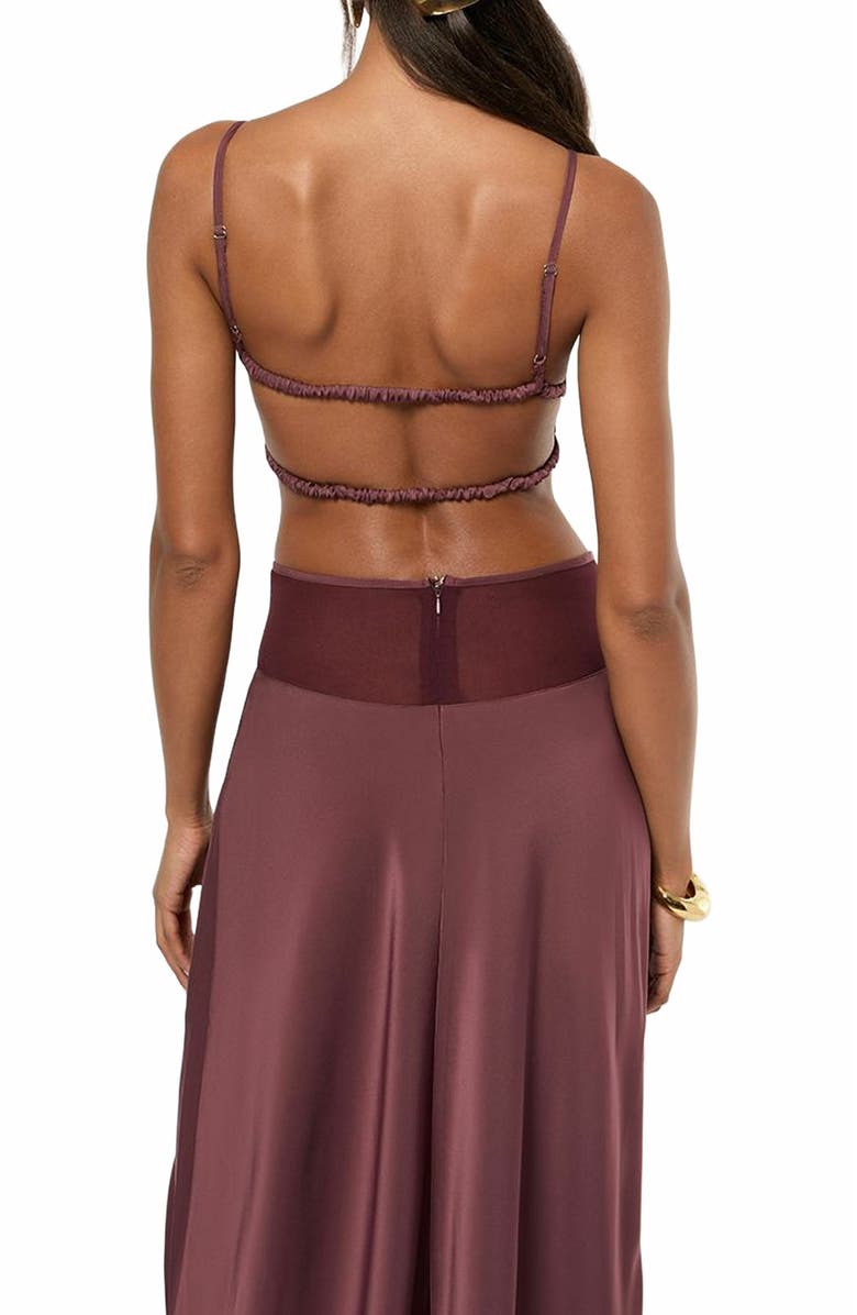 WeWoreWhat Square Neck Cami Top, Alternate, color, Merlot