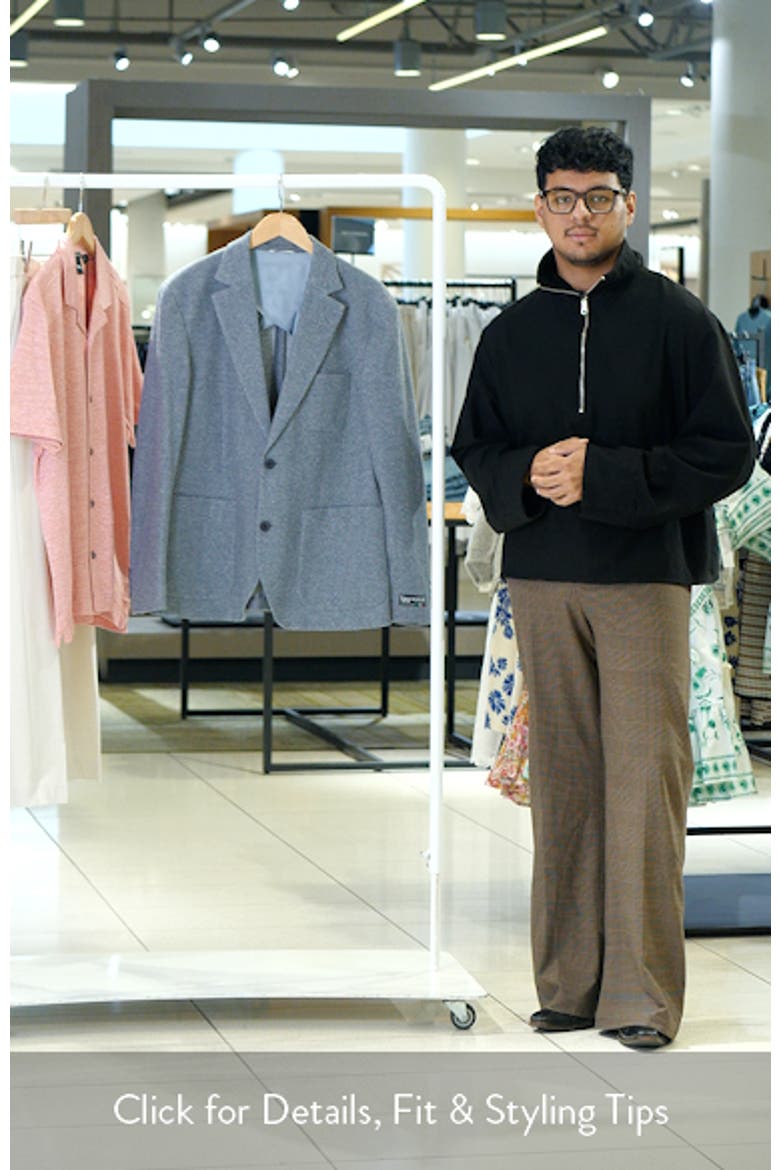 Henrik Trim Fit Grey Herringbone Knit Cotton Blend Sport Coat video