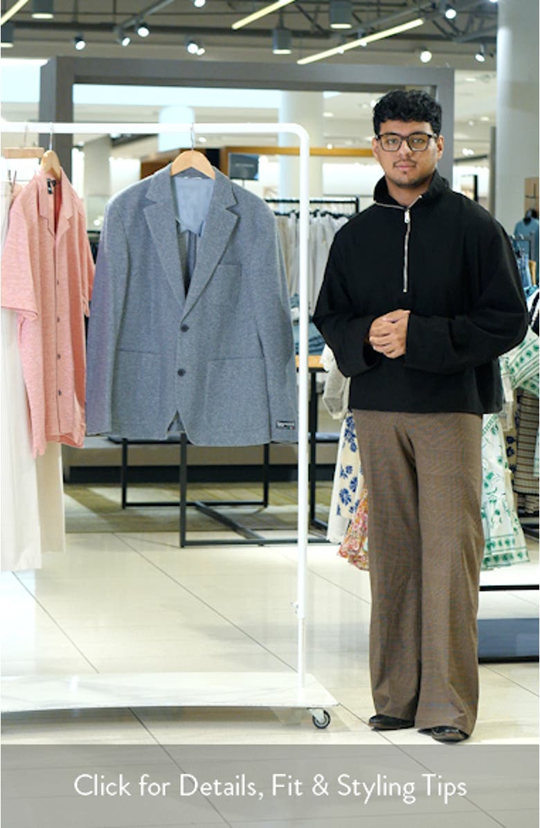Henrik Trim Fit Grey Herringbone Knit Cotton Blend Sport Coat, sales video thumbnail