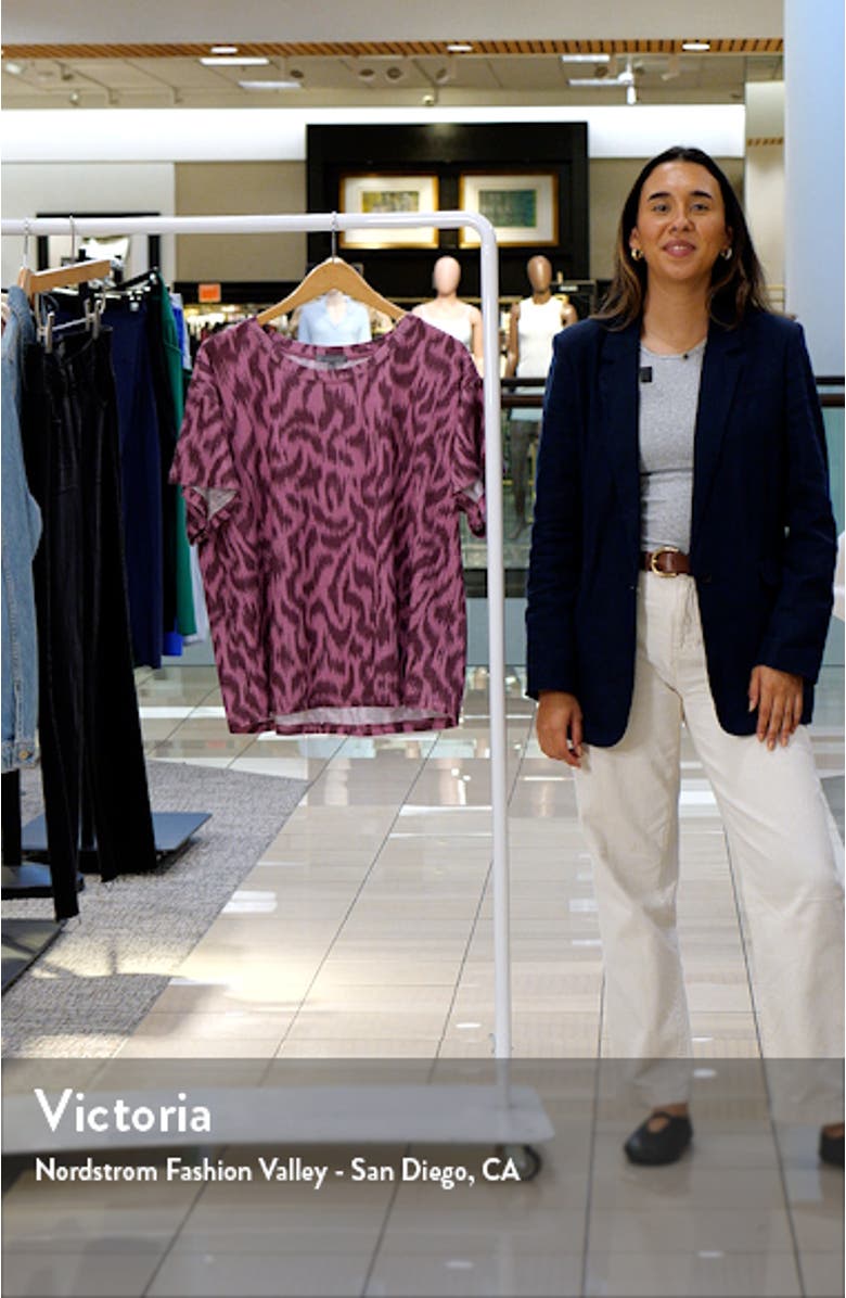 Abstract Print Crewneck T-Shirt, sales video thumbnail