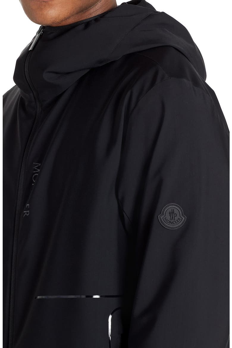 Carrenac Water Resistant Down Jacket, Alternate, color, BLACK
