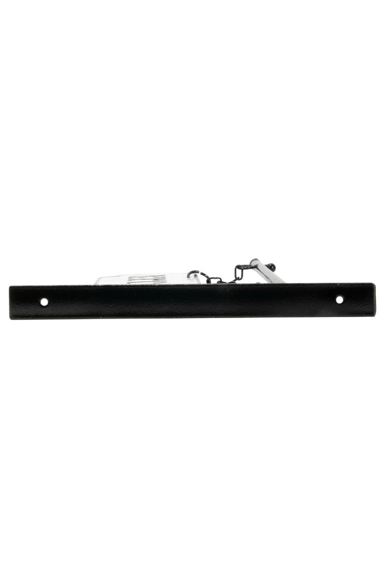 White and Black Enamel Kitchen Wall Sign on Metal Hanger, Alternate, color, White